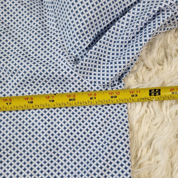 Sartoria Condotti Napoli Stylish Blue Patterned Men's Shirt Size XL - Picture 11 of 16